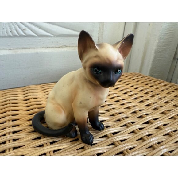 Vintage MCM Lefton Siamese Cat Kitty Figurine - Picture 2 of 9